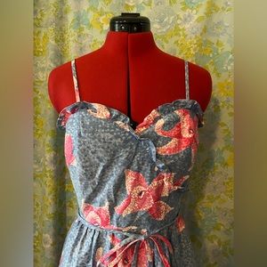 Delightful tropical vintage sundress, size small